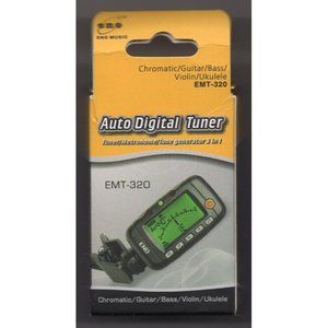 AUTO DIGITAL TUNER EMT-320 Chromatic/Guitar/Bass/Violin/Ukulele Tuner Metronome